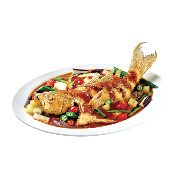 Crispy Seabass in Rich & Aromatic Nyonya Sauce (4 - 6 Pax)