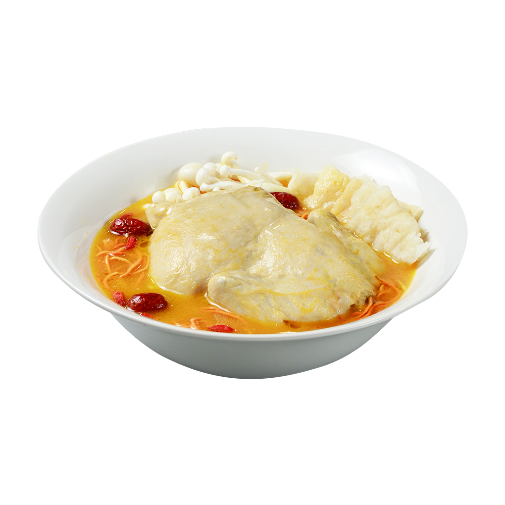 Double-Boiled Chicken Soup with Cordycep Flowers & Fish Maw (4 - 6 Pax)