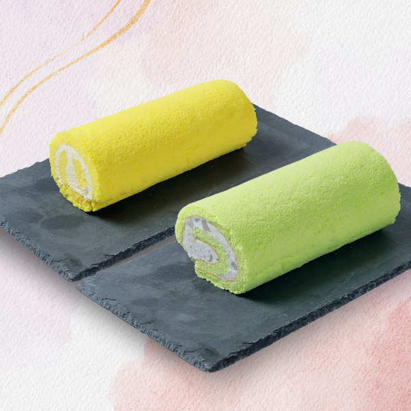 Swiss Roll - Pandan Coconut Swiss Roll with Yam / Pineapple